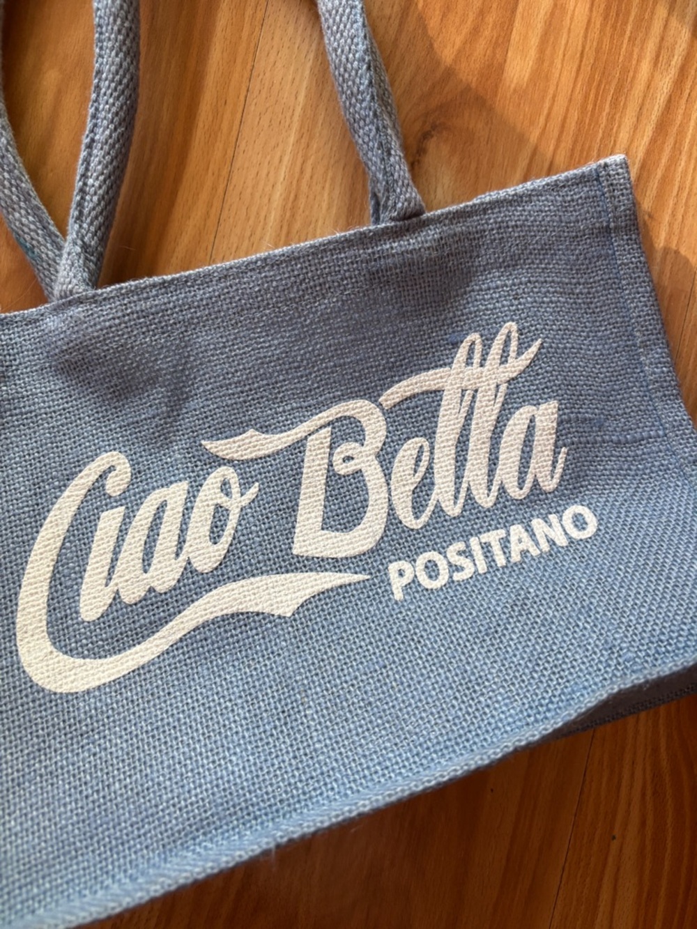 Authentic Positano Italy jute summer tote